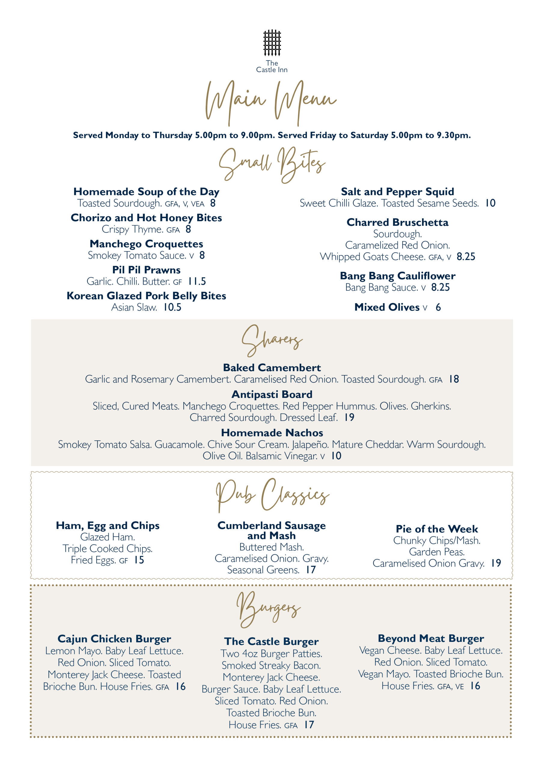Main Menu | The Castle Inn | Bar | Resultant | Live Music | Castle ...